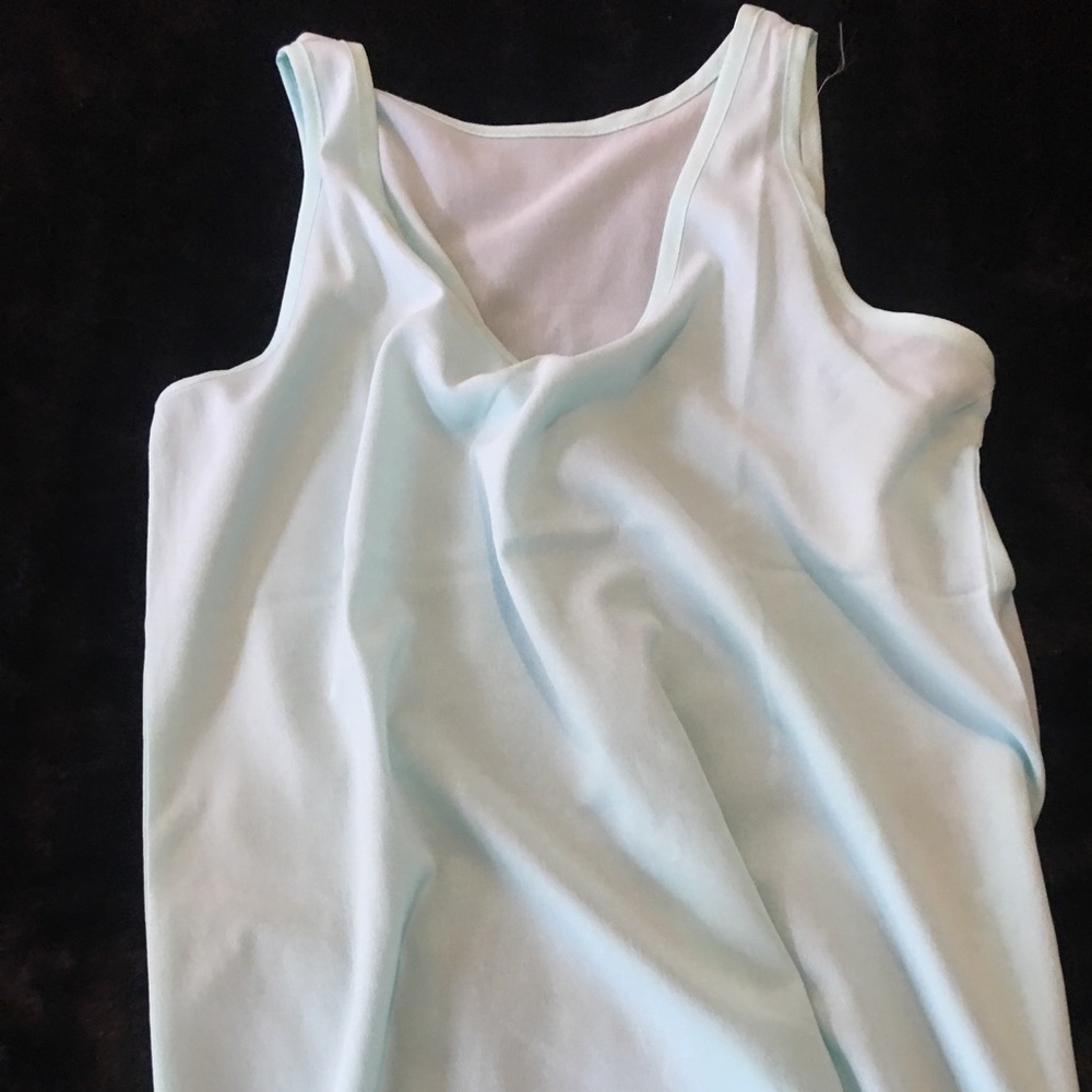 Sheer turquoise top